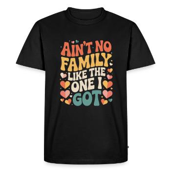 Il n’y a pas de famille comme la mienne - T-shirt Premium bio Homme - noir - Devant - Nico (187cm)