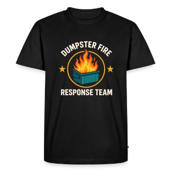 Dumpster Fire Response Team - Men's Premium Organic T-Shirt - black - Front - Nico (187cm)