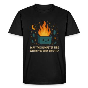 Feu de benne à ordures drôle - T-shirt Premium bio Homme - noir - Devant - Nico (187cm)