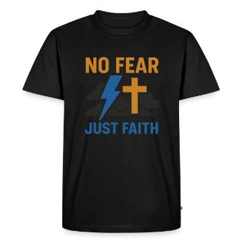 Don't be afraid, just baptized faith - Men's Premium Organic T-Shirt - black - Front - Nico (187cm)