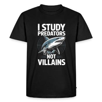 J’étudie les prédateurs, pas les méchants. - T-shirt Premium bio Homme - noir - Devant - Nico (187cm)
