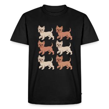 Yorkshire Terrier Diversité Amour - T-shirt Premium bio Homme - noir - Devant - Nico (187cm)