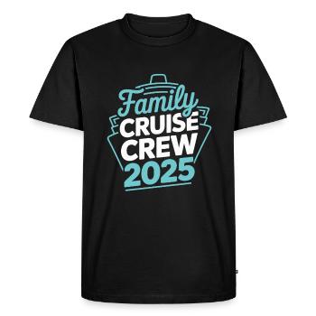 Équipage de croisière 2025 Croisière en famille - T-shirt Premium bio Homme - noir - Devant - Nico (187cm)