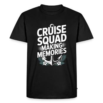 Équipage de croisière 2025 Croisière en famille - T-shirt Premium bio Homme - noir - Devant - Nico (187cm)