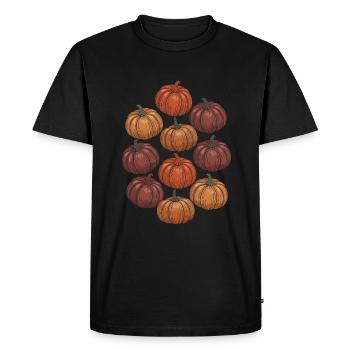 Autumnal pumpkin variety - Men's Premium Organic T-Shirt - black - Front - Nico (187cm)