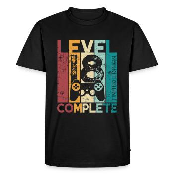18 Anniversaire Niveau 18 Cadeau complet de 18 ans - T-shirt Premium bio Homme - noir - Devant - Nico (187cm)
