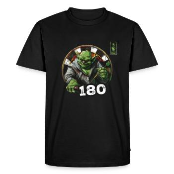 Darts 180 Green Game Champ Dart - Dart Team - Men's Premium Organic T-Shirt - black - Front - Nico (187cm)