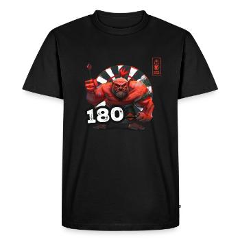 Darts 180 Red Game Champ Dart - Dart Team - Men's Premium Organic T-Shirt - black - Front - Nico (187cm)