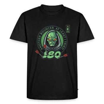 Darts 180 Bouncer Green Player Dart Team - Men's Premium Organic T-Shirt - black - Front - Nico (187cm)