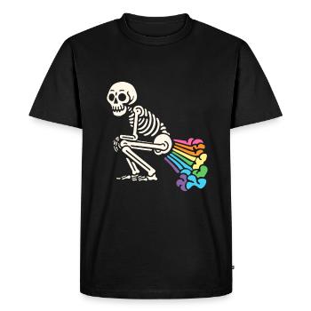 Squelette Pet Arcs-en-ciel LGBTQ Gay Lesbienne Queer - T-shirt Premium bio Homme - noir - Devant - Nico (187cm)