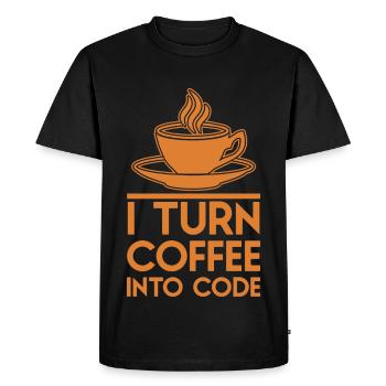 Java Html Shirt Gift Programming Coder Code - Men's Premium Organic T-Shirt - black - Front - Nico (187cm)