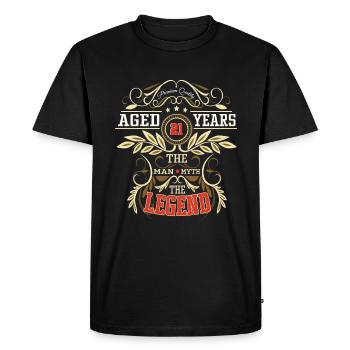 21e anniversaire hommes légende du mythe - T-shirt Premium bio Homme - noir - Devant - Nico (187cm)