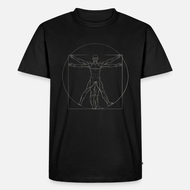 da vinci - Männer Premium Bio T-Shirt - Schwarz
