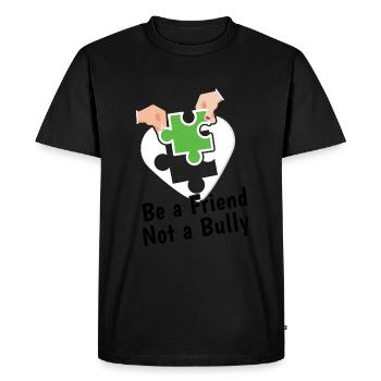 Soyez un ami pas un intimidateur Gentillesse Sensibilisation Journée de l’unité - T-shirt Premium bio Homme - noir - Devant - Nico (187cm)