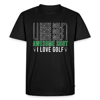 Golf Golfeurs Golfeurs - T-shirt Premium bio Homme - noir - Devant - Nico (187cm)