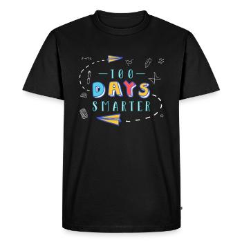 100 Days Of School - Men's Premium Organic T-Shirt - black - Front - Nico (187cm)