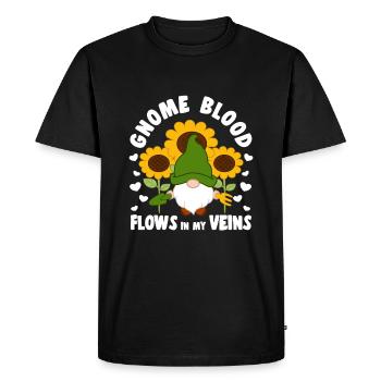 Le sang gnome coule dans mes veines Elf Gnome Miniature - T-shirt Premium bio Homme - noir - Devant - Nico (187cm)