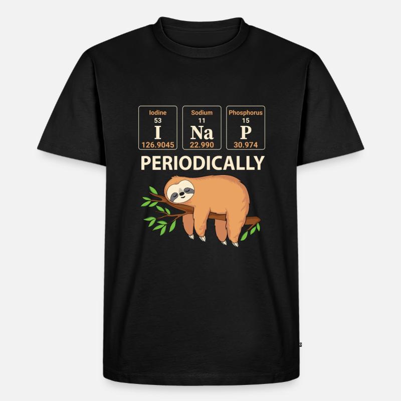 Faultier Chemie - Männer Premium Bio T-Shirt - Schwarz