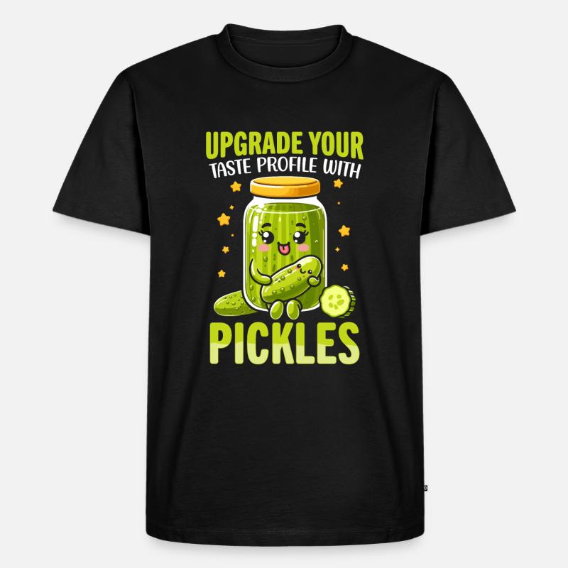 pickles- Gurken Geschenke, Gurken Tshirt - Männer Premium Bio T-Shirt - Schwarz