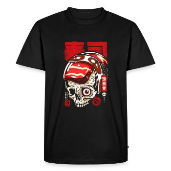 Japon skull sushis japan - T-shirt Premium bio Homme - noir - Devant - Nico (187cm)
