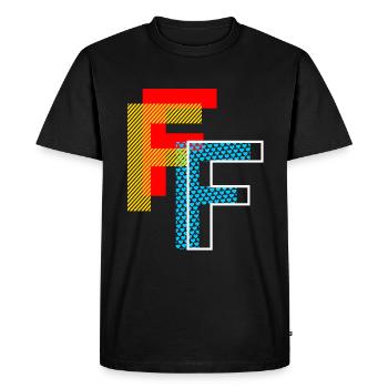 Le F - T-shirt Premium bio Homme - noir - Devant - Nico (187cm)