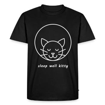 Dors bien Kitty - T-shirt Premium bio Homme - noir - Devant - Nico (187cm)