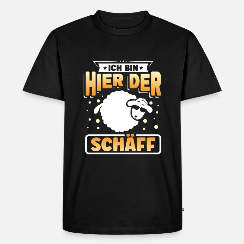 Ich bin hier der Schäff - Männer Premium Bio T-Shirt - Schwarz