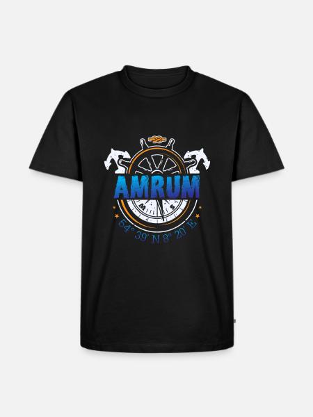 Amrum Nordsee Insel - Männer Premium Bio T-Shirt - Schwarz