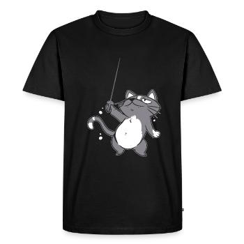 Drôle d’escrime pour animaux, humour sportif pour un - T-shirt Premium bio Homme - noir - Devant - Nico (187cm)