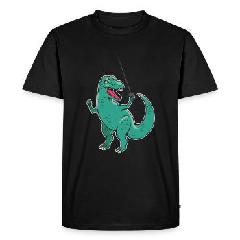Drôle d’humour d’escrime de dinosaure pour un Trex - T-shirt Premium bio Homme - noir - Devant - Nico (187cm)