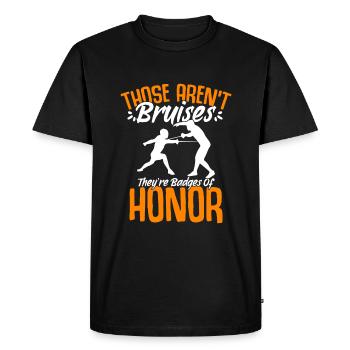 Badges d’honneur Sport d’escrime amusant pour un - T-shirt Premium bio Homme - noir - Devant - Nico (187cm)