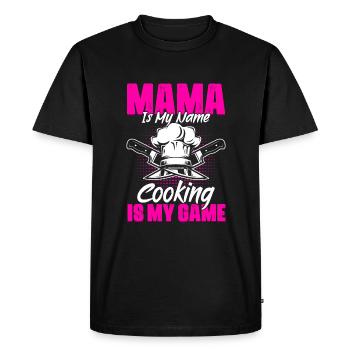 Funny culinary art Cooking humor for a - Men's Premium Organic T-Shirt - black - Front - Nico (187cm)