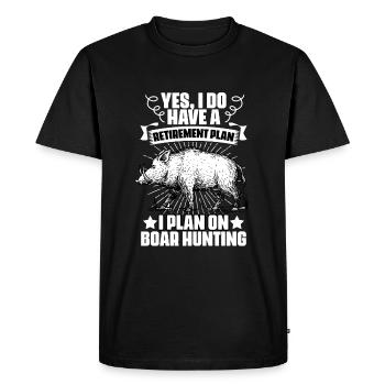 Oui, j’ai une prévoyance vieillesse Lustiger - T-shirt Premium bio Homme - noir - Devant - Nico (187cm)