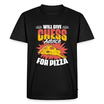 Cours d’échecs Drôle de passionné de jeux de société - T-shirt Premium bio Homme - noir - Devant - Nico (187cm)