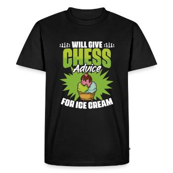 Cours d’échecs Drôle de jeu de société Humour pour - T-shirt Premium bio Homme - noir - Devant - Nico (187cm)