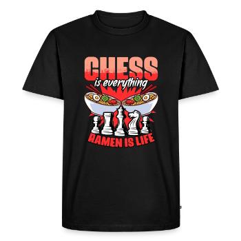 Drôle d’humour de jeu d’échiquier pour un - T-shirt Premium bio Homme - noir - Devant - Nico (187cm)