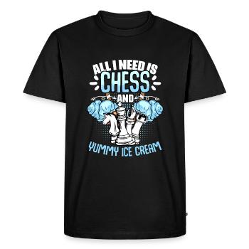Tout ce dont j’ai besoin, c’est d’un jeu d’échiquier amusant pour un - T-shirt Premium bio Homme - noir - Devant - Nico (187cm)