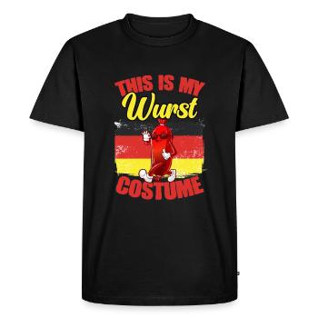 This Is My Sausage Funny German Sausage A - Men's Premium Organic T-Shirt - black - Front - Nico (187cm)