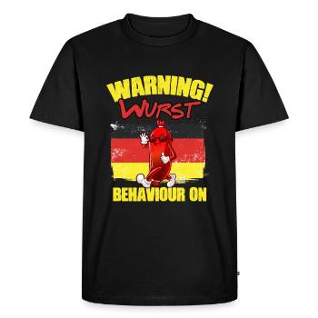 Drôle d’humour de saucisse allemande pour un - T-shirt Premium bio Homme - noir - Devant - Nico (187cm)