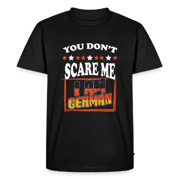 You don't scare me Funny Germany - Men's Premium Organic T-Shirt - black - Front - Nico (187cm)