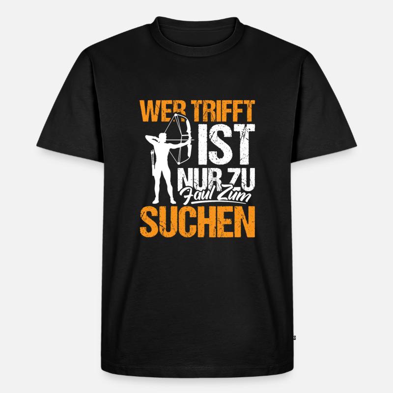 Bogenschießen - Männer Premium Bio T-Shirt - Schwarz