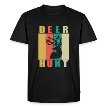 Chasse au chevreuil - T-shirt Premium bio Homme - noir - Devant - Nico (187cm)