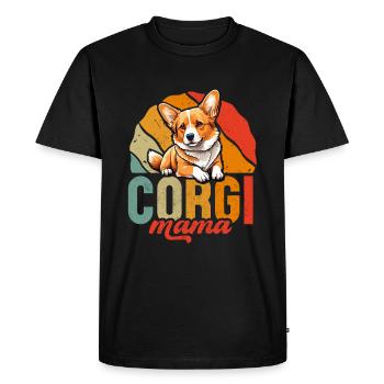 Corgi Mama - T-shirt Premium bio Homme - noir - Devant - Nico (187cm)