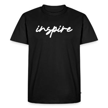 Inspire | Motivation, Success, Mindset, Team - Men's Premium Organic T-Shirt - black - Front - Nico (187cm)