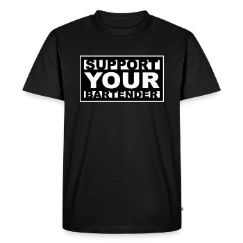 Barman - T-shirt Premium bio Homme - noir - Devant - Nico (187cm)