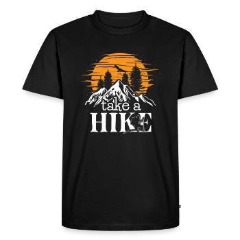 Take a Hike camping hiking wilderness fireplace - T-shirt Premium bio Homme - noir - Devant - Nico (187cm)