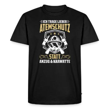 Ich trage lieber Atemschutz statt Anzug & Krawatte - T-shirt Premium bio Homme - noir - Devant - Nico (187cm)