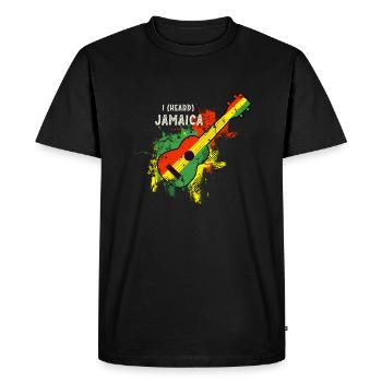 Instrument de musique guitare Jamaïque - T-shirt Premium bio Homme - noir - Devant - Nico (187cm)