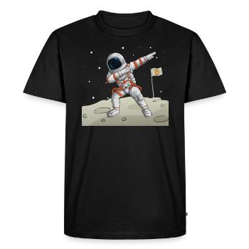 Bitcoin to the moon Bitcoin Astronaut - Men's Premium Organic T-Shirt - black - Front - Nico (187cm)