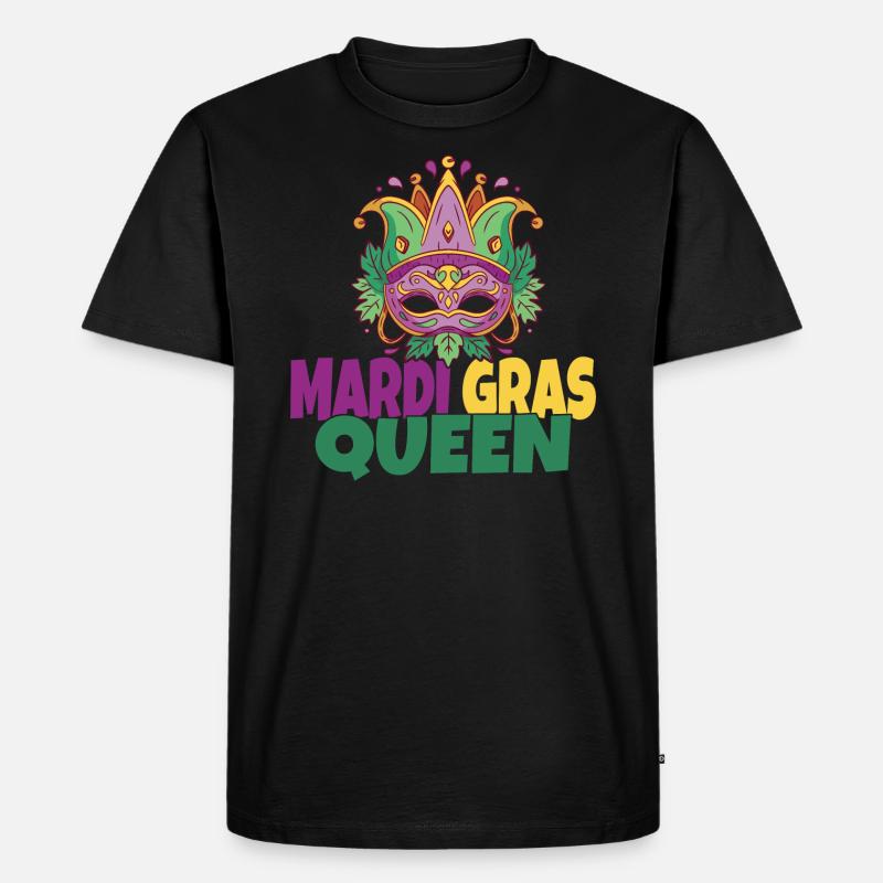 Mardi Gras Queen - Männer Premium Bio T-Shirt - Schwarz